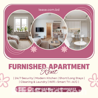 FFurnished 2-Room Cozy Studio Apt Rent in Bashundhara R/A